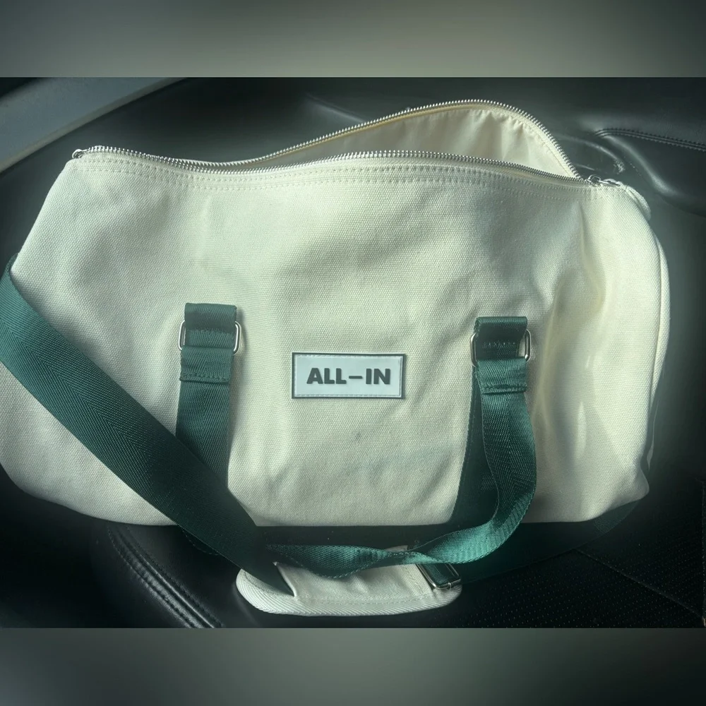 All in Gym bag green and cream All In Summit 2025 Duffel Bag 1 of 3,000
